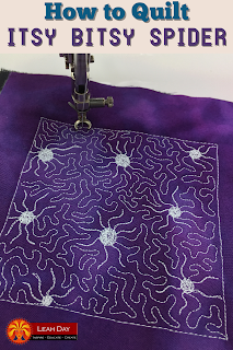 machine quilting spiders | free motion quilting